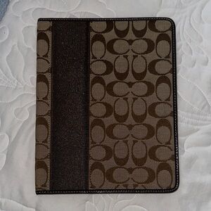 Coach Brown and Tan Tablet Cover